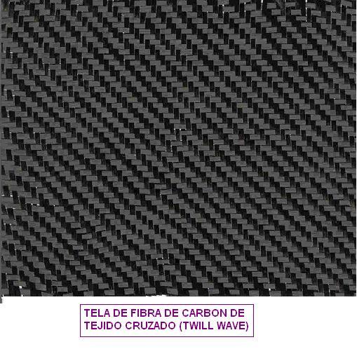 tela tejida de fibra de carbon - tejido cruzado - twill wave