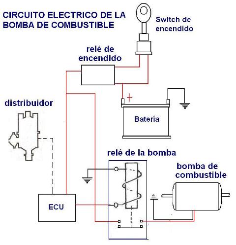 INYECCION ELECTRONICA GASOLINA - el circuito electrico de la bomba